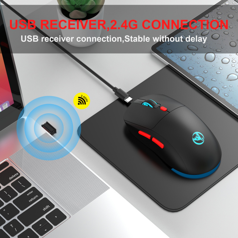 T20 Wireless Mouse 4800dpi Rechargeable 6 keys